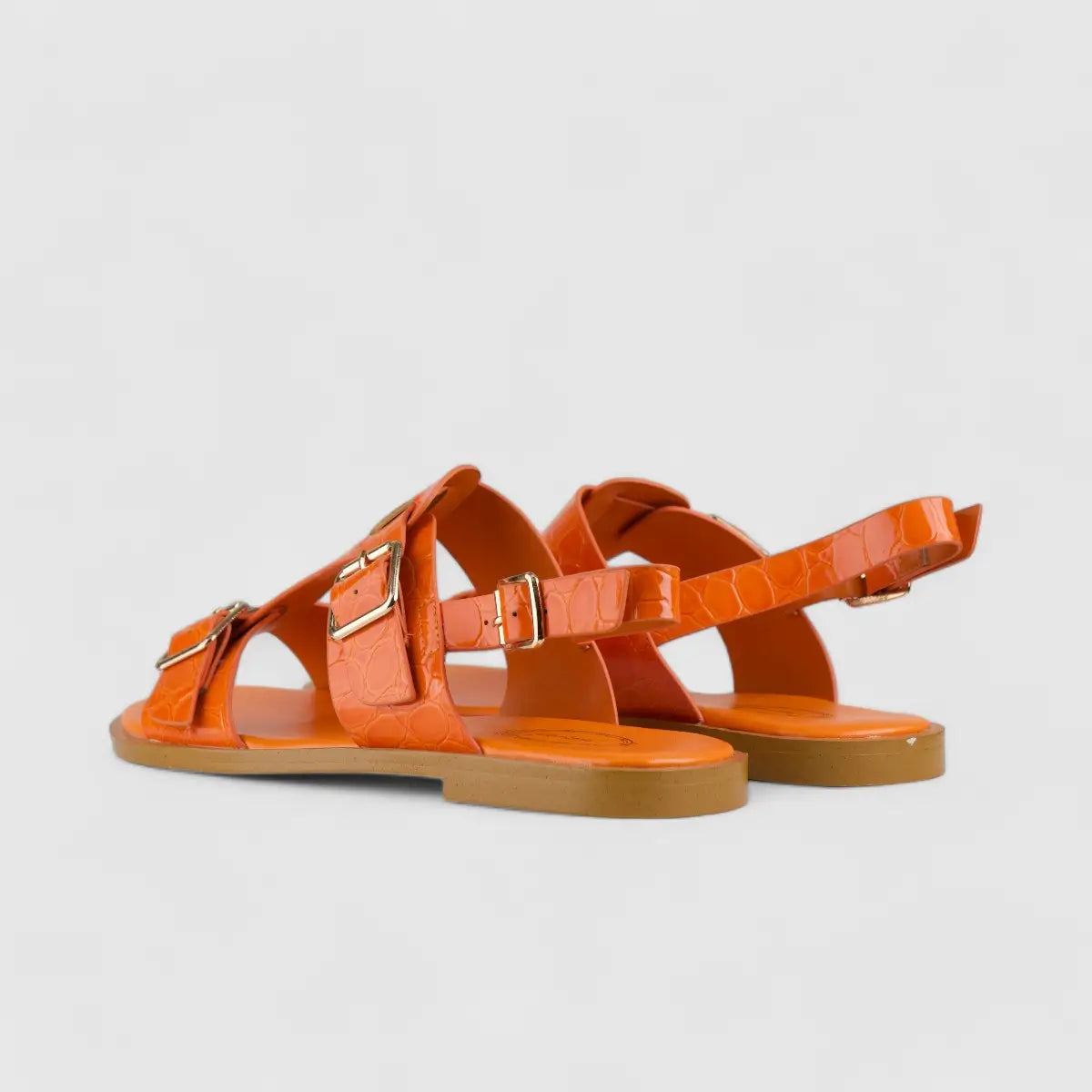 Bulbul Flat Sandal Orange Car5005