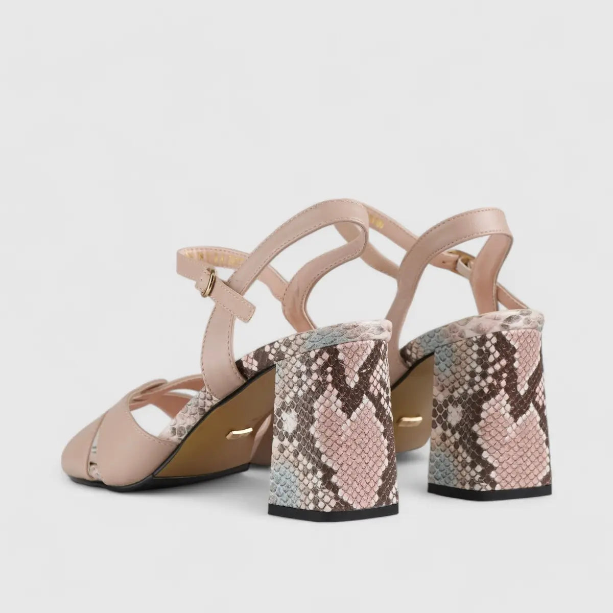 Bulbul Block Heel Sandal Beige CAR5012