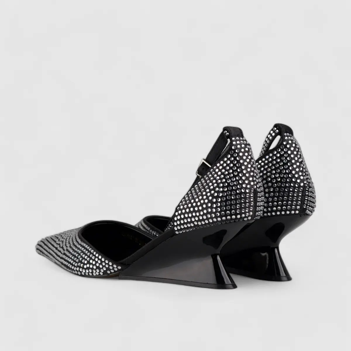 Bulbul Wedge Evening Sandal Black CAR5011