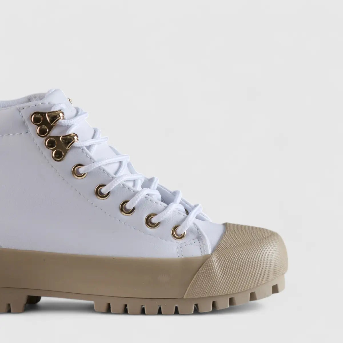 Caprio 2 Tone Statement Sneaker Boots White