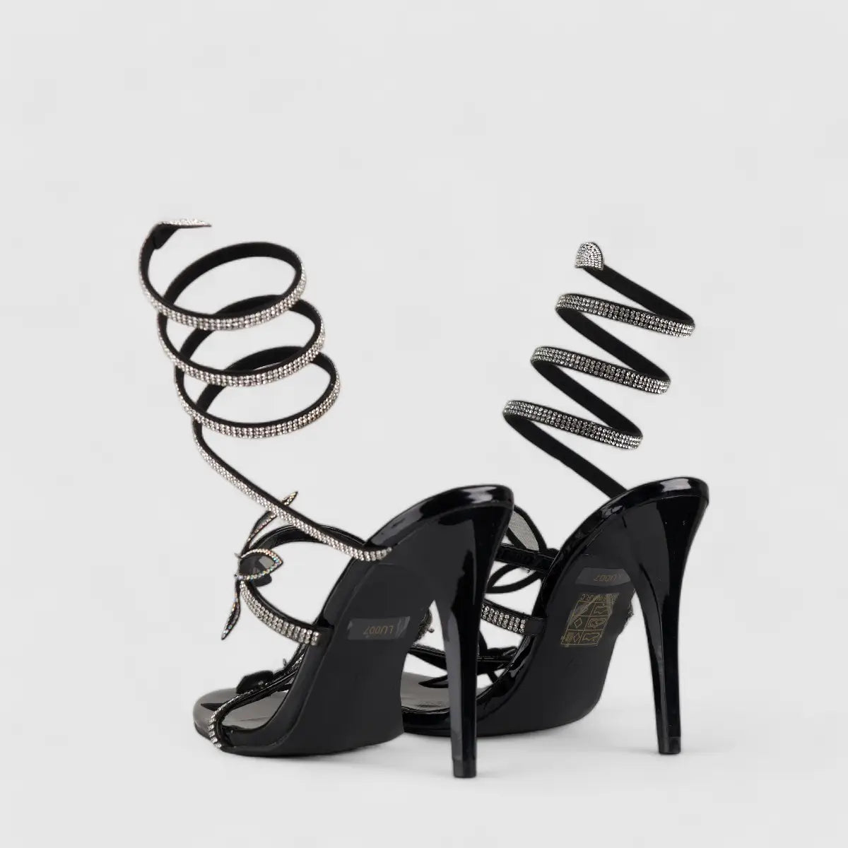 Bulbul Stiletto Heel Sandal Black  LU007