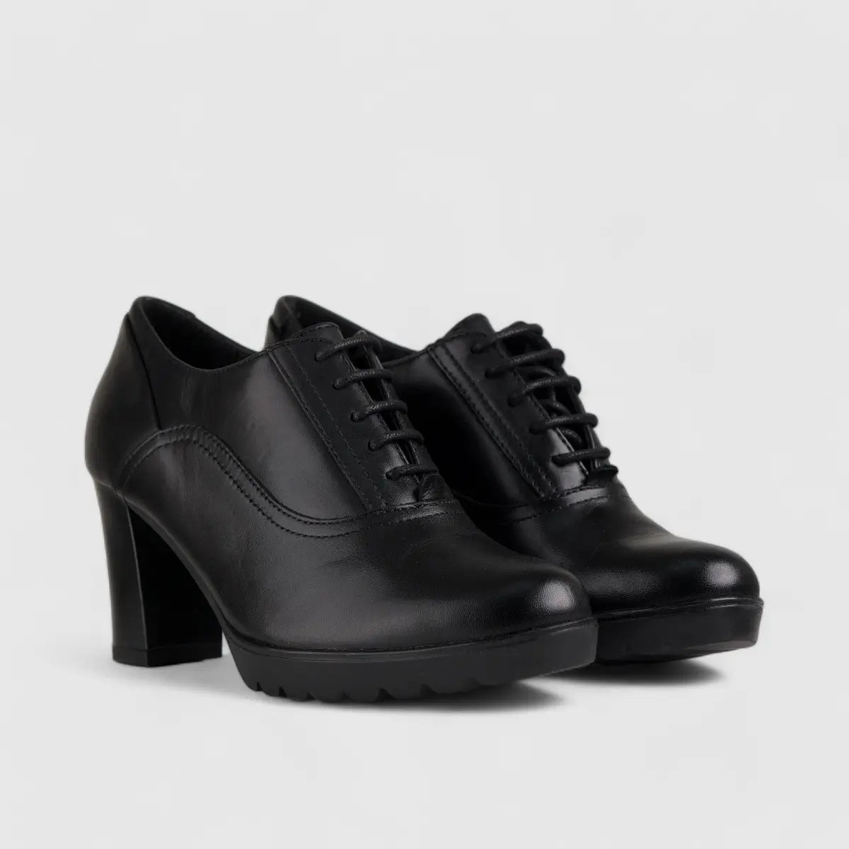 Hp Shazam Lace Up Court Heel Black 01162