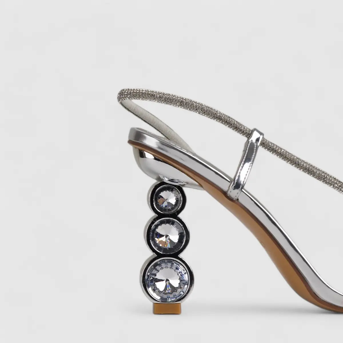 Bulbul Heel Sandal Silver LI005