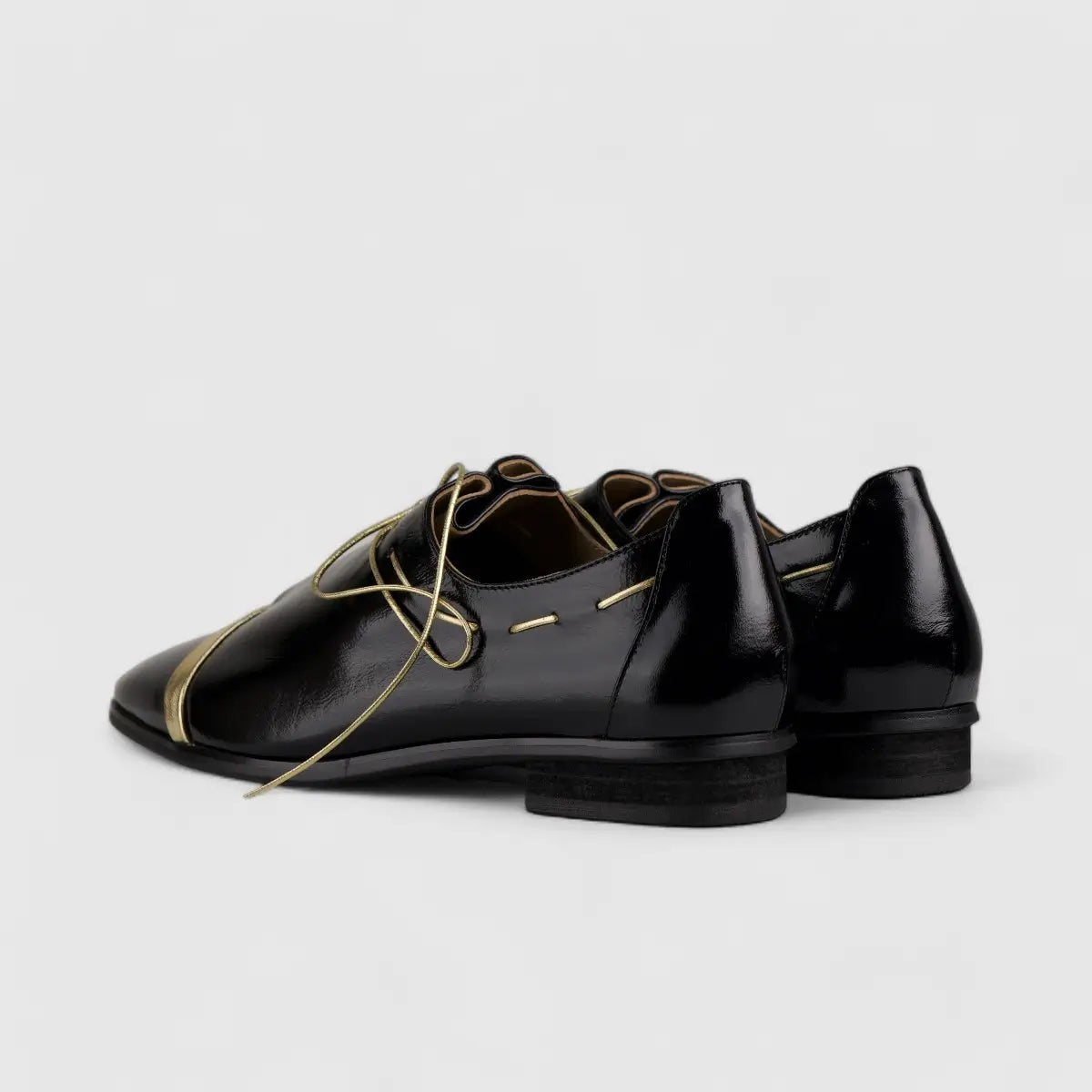 Morbido Leather Moc Pump Loafer Black HDS5-1